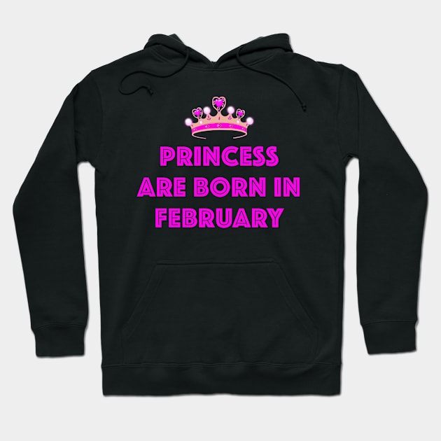 PRINCESS ARE BORN IN FEBRUARY LGBTQ+ Hoodie by FANTASIO3000